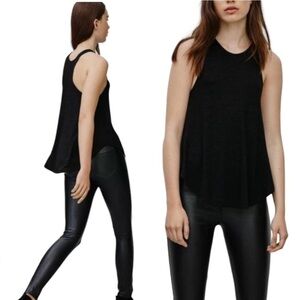 Aritzia Wilfred Free Black Racerback Swing Tank Size XS